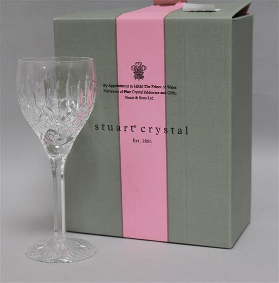 A set of twelve Stuart crystal glasses